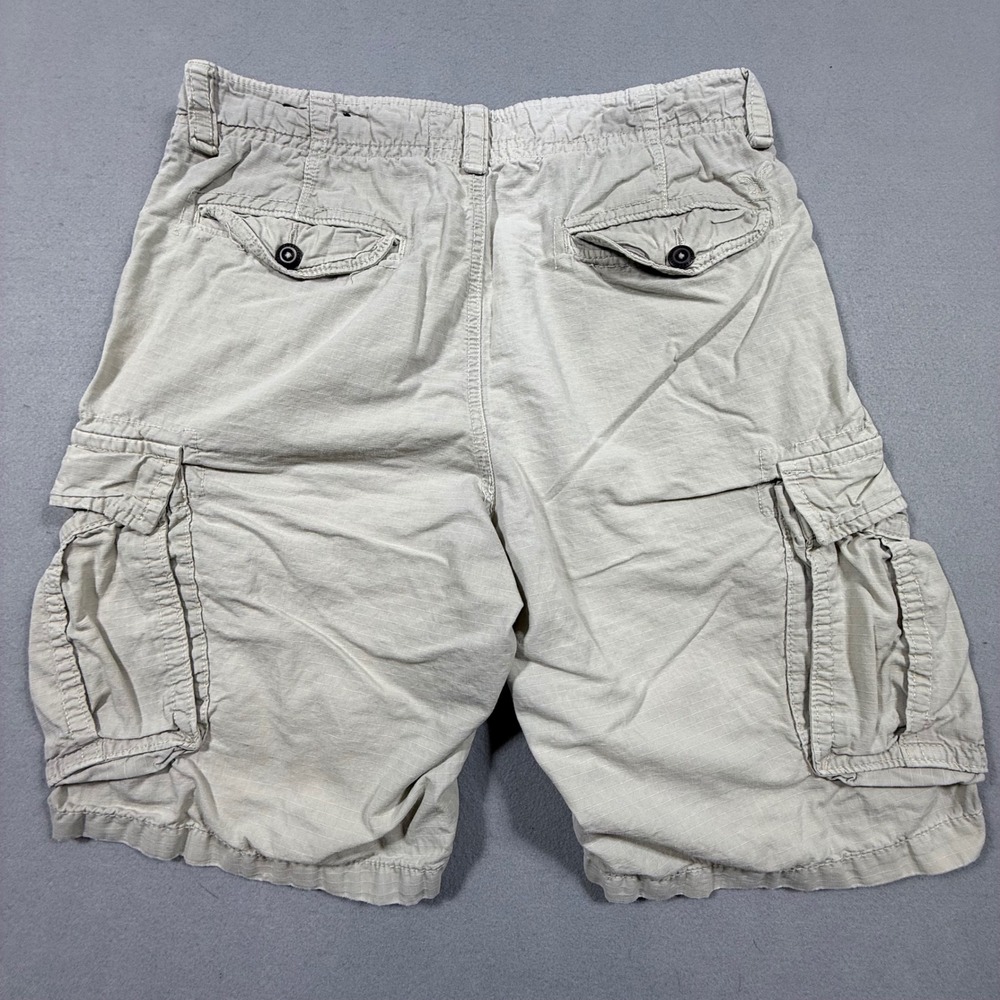 American Eagle Outfitters Mens Tan Ripstop Cargo Shorts Khaki 34W Relaxed Fit - Picture 3 of 10